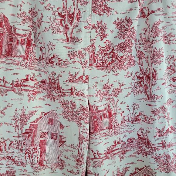 Vintage White Stag size 12 red & white prarie print graphic unique rare quirky - Picture 3 of 10